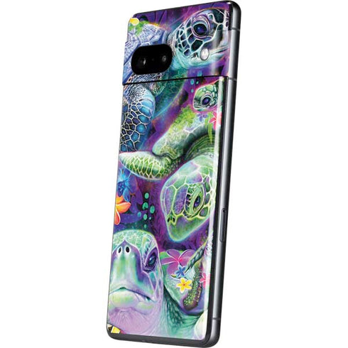 Rainbow Sea Turtles by Sheena Pike Pixel Skins